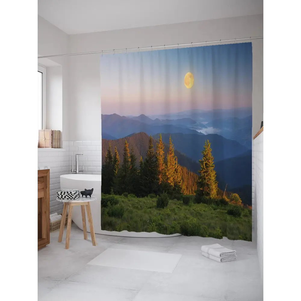 Фото Шторка для ванной комнаты JoyArty sc_29848 200x180см цвет синий Фото Шторка для ванной комнаты JoyArty sc_29848 200x180см цвет синий