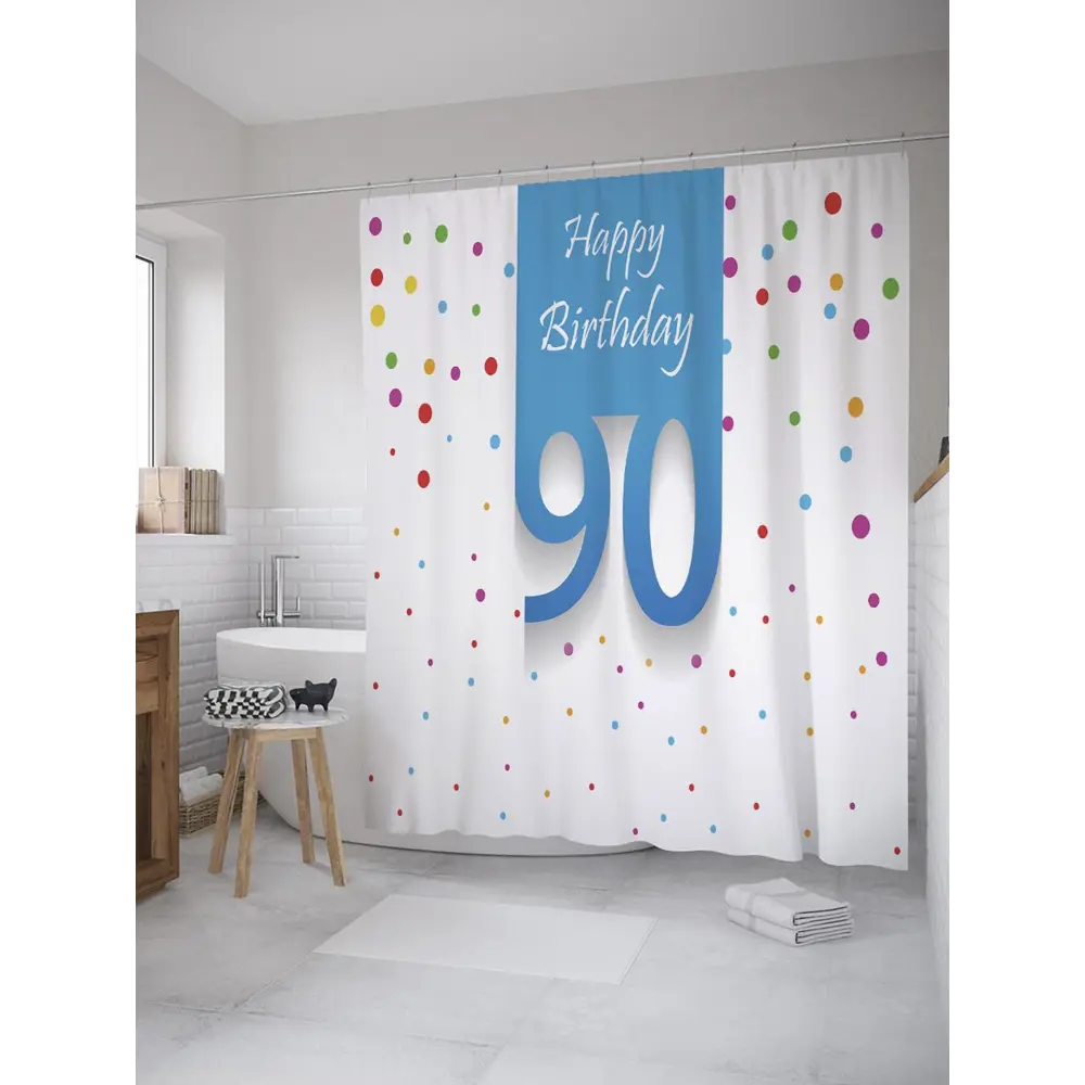 Фото Шторка для ванной комнаты JoyArty sc_33316 200x180см цвет синий Фото Шторка для ванной комнаты JoyArty sc_33316 200x180см цвет синий