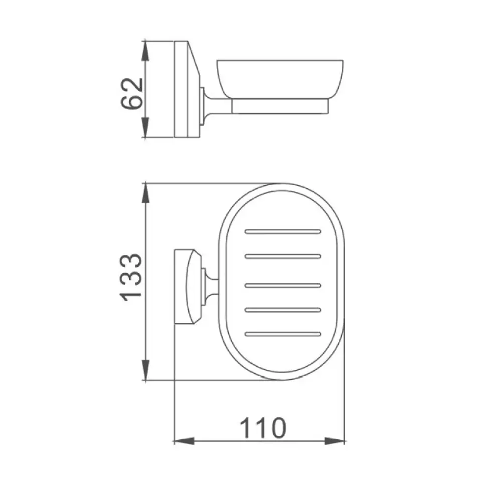 Фото 2 Мыльница Haiba HB1602 нержавеющая сталь цвет прозрачный Фото 2 Мыльница Haiba HB1602 нержавеющая сталь цвет прозрачный