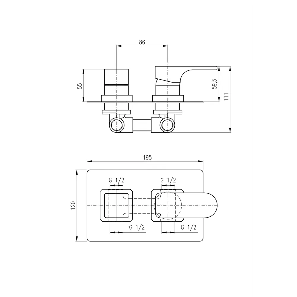 Фото 2 Смеситель для душа RavSlezak YU186KCMAT однорычажный цвет Черный