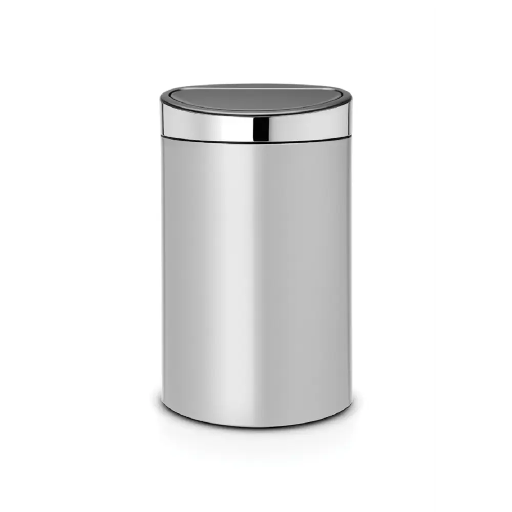 Фото Мусорный бак Brabantia Touch Bin New 114861 40л серый металлик Фото Мусорный бак Brabantia Touch Bin New 114861 40л серый металлик