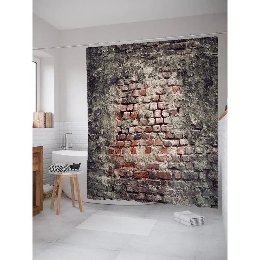 Фото Шторка для ванной комнаты JoyArty sc_19760 200x180см цвет серый серебристый Фото Шторка для ванной комнаты JoyArty sc_19760 200x180см цвет серый серебристый