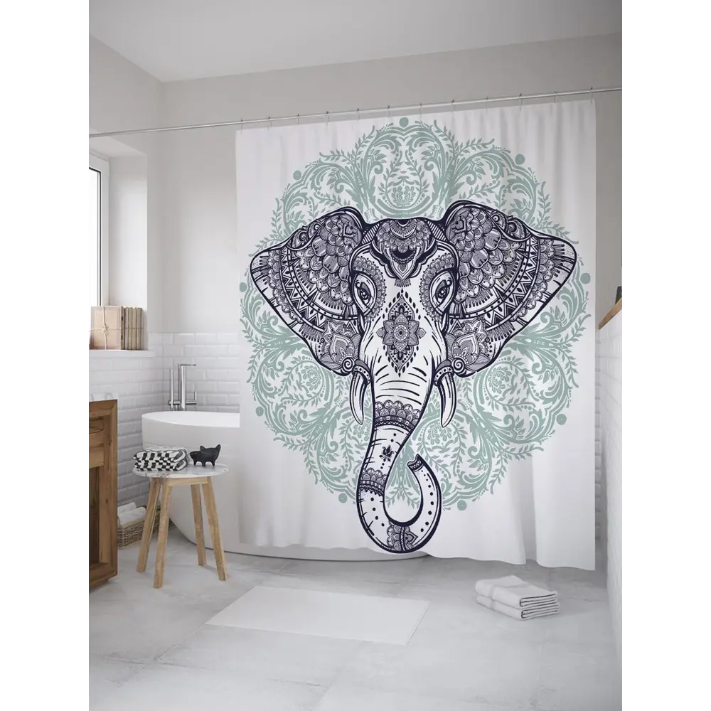 Фото Шторка для ванной комнаты JoyArty sc_35391 200x180см цвет синий Фото Шторка для ванной комнаты JoyArty sc_35391 200x180см цвет синий