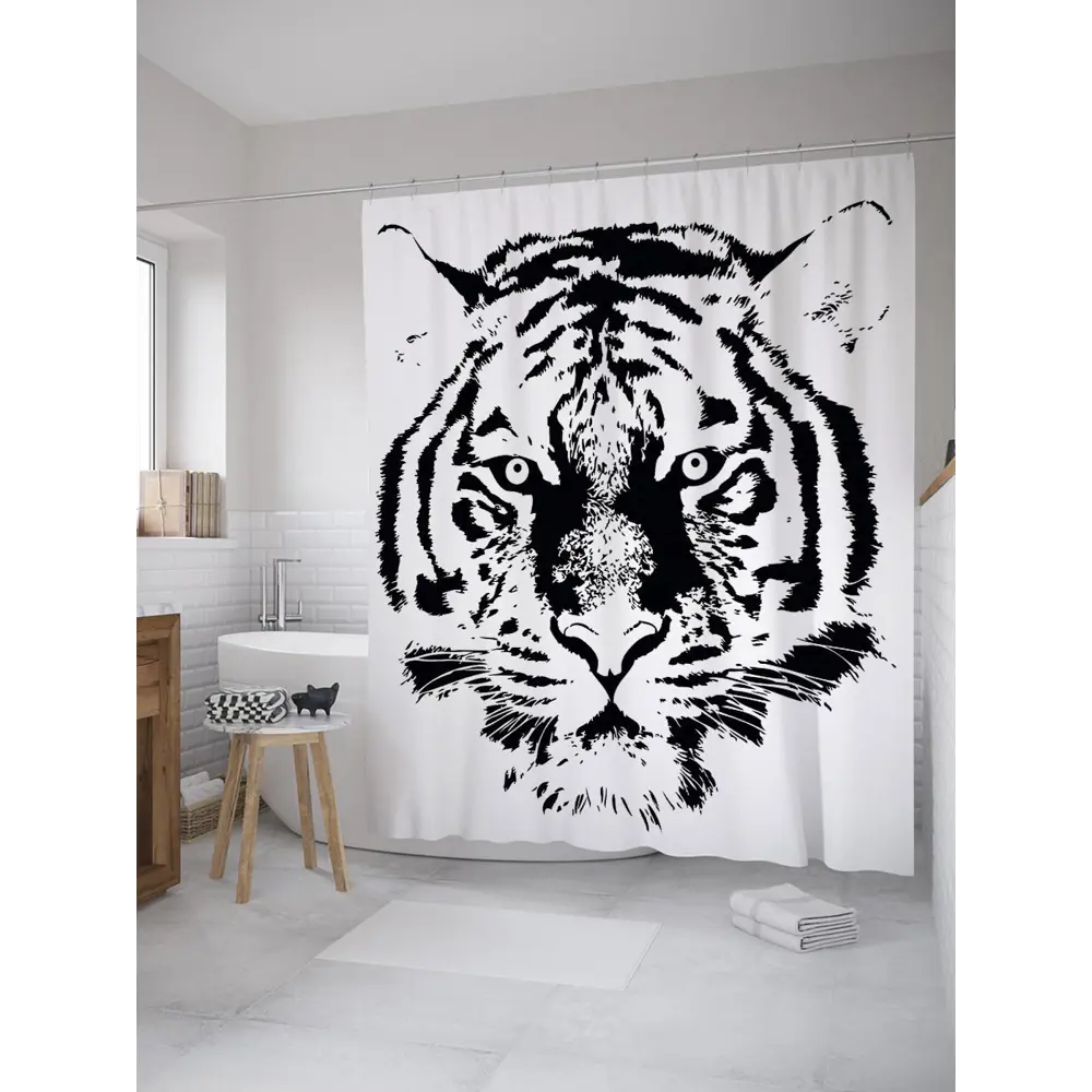 Фото Шторка для ванной комнаты JoyArty sc_27838 200x180см цвет серый серебристый Фото Шторка для ванной комнаты JoyArty sc_27838 200x180см цвет серый серебристый