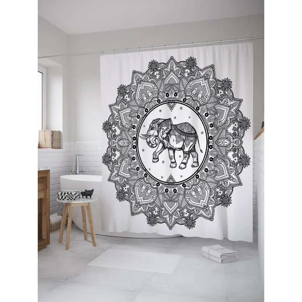 Фото Шторка для ванной комнаты JoyArty sc_35373 200x180см цвет серый серебристый Фото Шторка для ванной комнаты JoyArty sc_35373 200x180см цвет серый серебристый