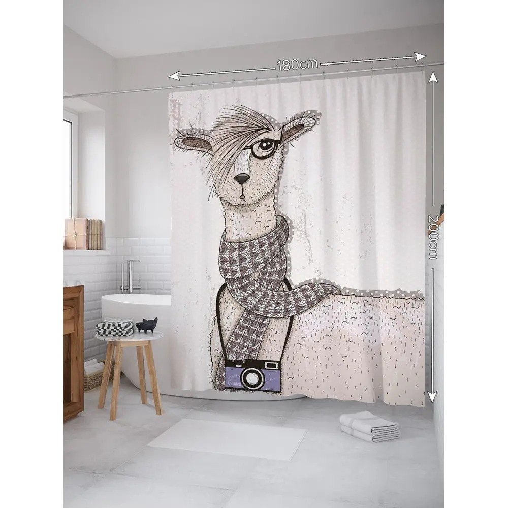 Фото Шторка для ванной комнаты JoyArty sc_37249 200x180см цвет серый серебристый Фото Шторка для ванной комнаты JoyArty sc_37249 200x180см цвет серый серебристый