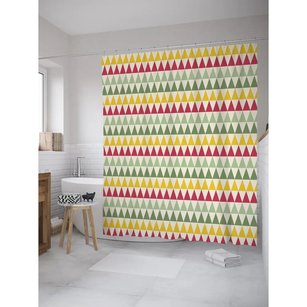 Фото Шторка для ванной комнаты JoyArty sc_31778 200x180см цвет серый серебристый