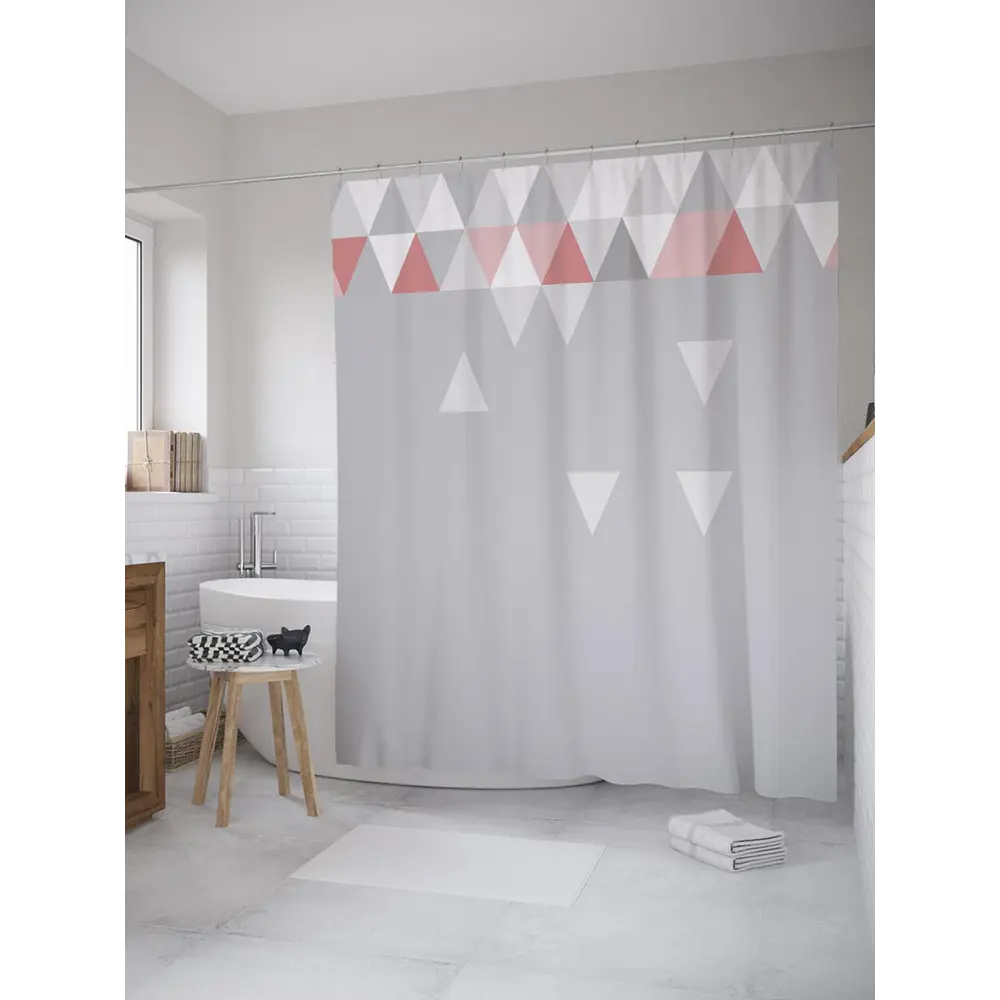 Фото Шторка для ванной комнаты JoyArty sc_34052 200x180см цвет серый серебристый Фото Шторка для ванной комнаты JoyArty sc_34052 200x180см цвет серый серебристый