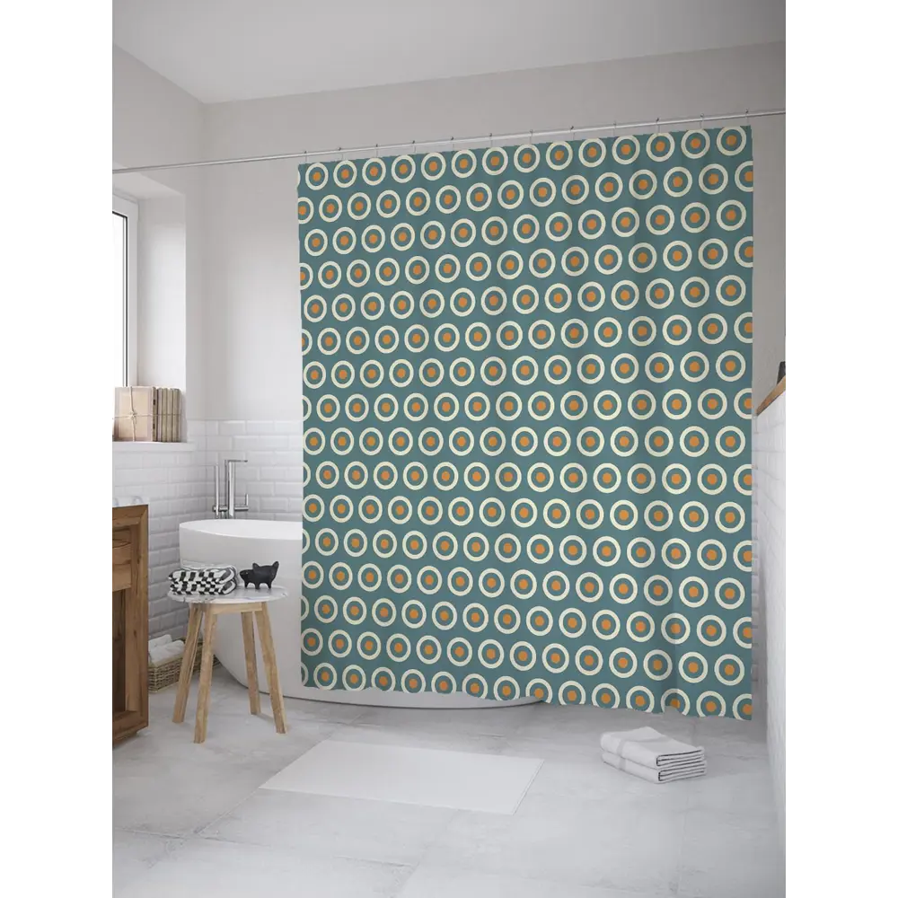 Фото Шторка для ванной комнаты JoyArty sc_28682 200x180см цвет синий