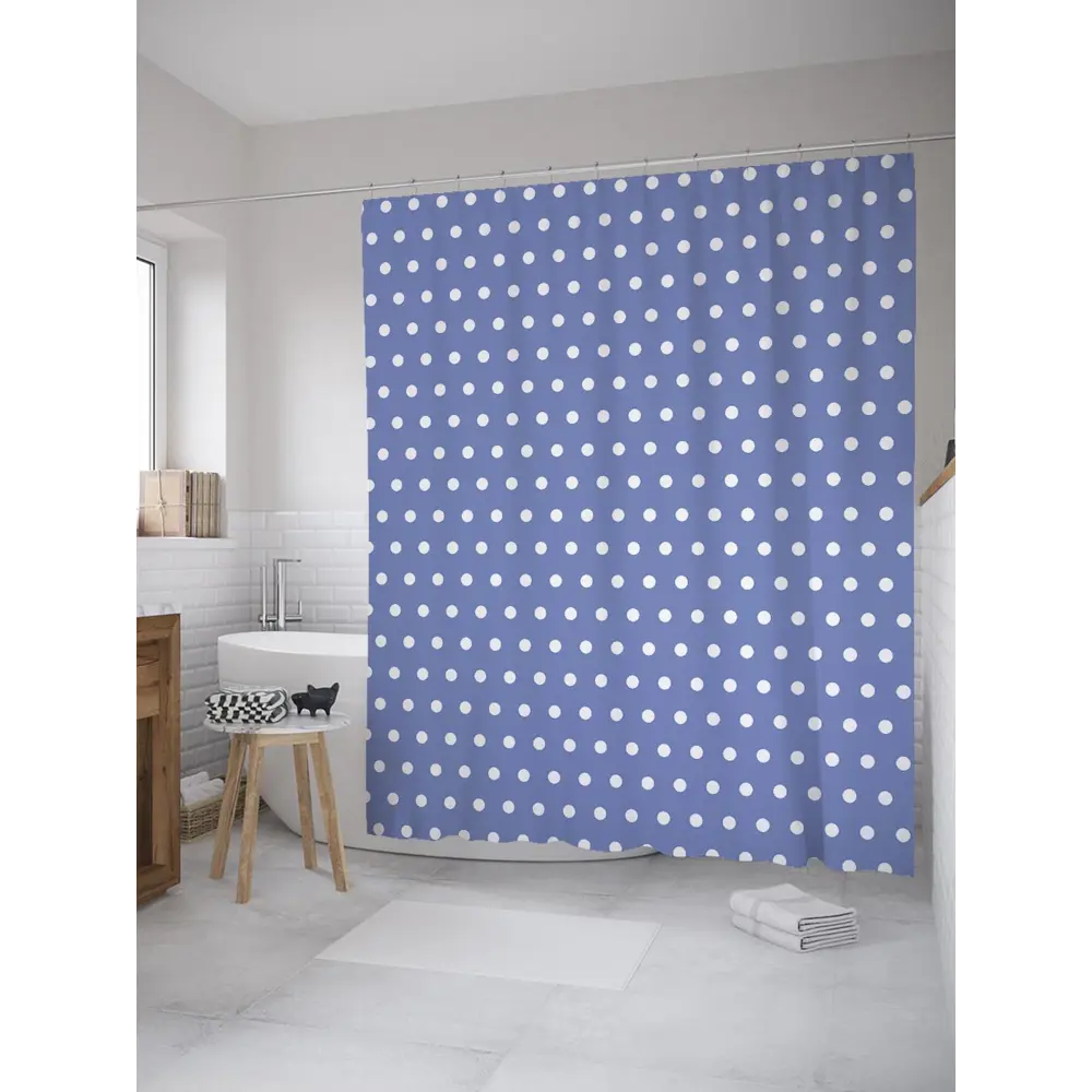 Фото Шторка для ванной комнаты JoyArty sc_28668 200x180см цвет синий