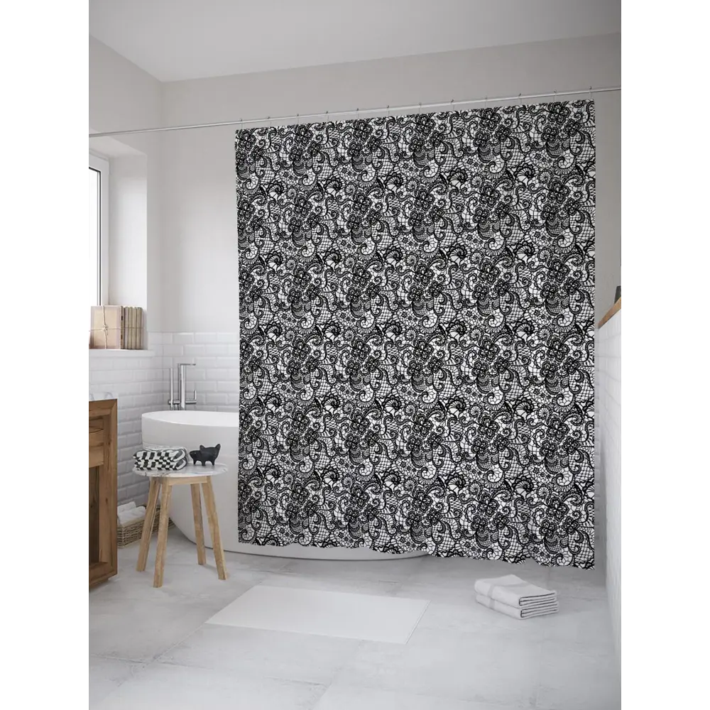 Фото Шторка для ванной комнаты JoyArty sc_32871 200x180см цвет серый серебристый Фото Шторка для ванной комнаты JoyArty sc_32871 200x180см цвет серый серебристый