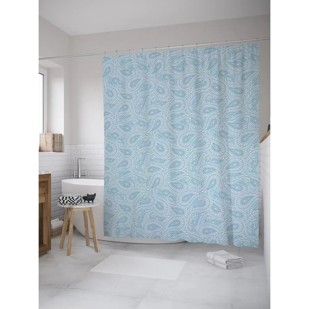 Фото Шторка для ванной комнаты JoyArty sc_32798 200x180см цвет синий