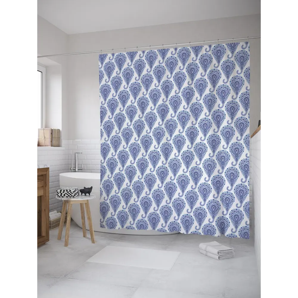 Фото Шторка для ванной комнаты JoyArty sc_35079 200x180см цвет синий Фото Шторка для ванной комнаты JoyArty sc_35079 200x180см цвет синий