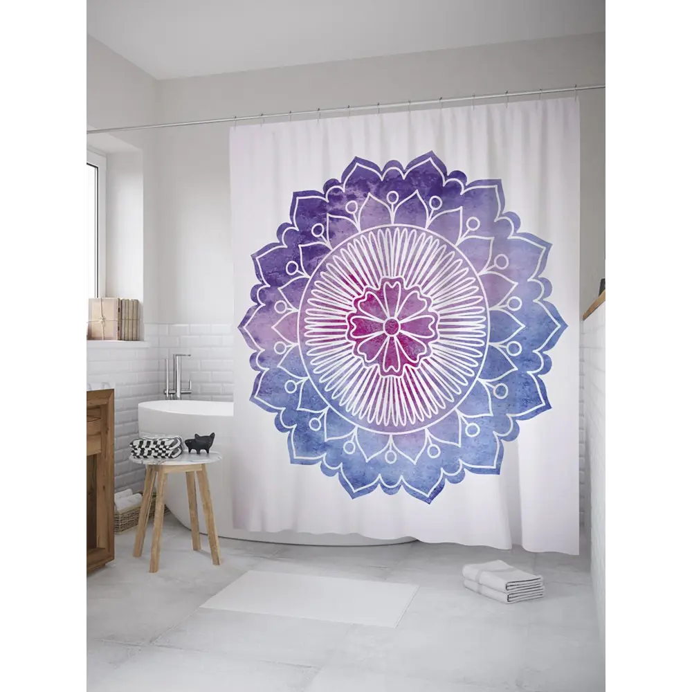 Фото Шторка для ванной комнаты JoyArty sc_35472 200x180см цвет синий Фото Шторка для ванной комнаты JoyArty sc_35472 200x180см цвет синий