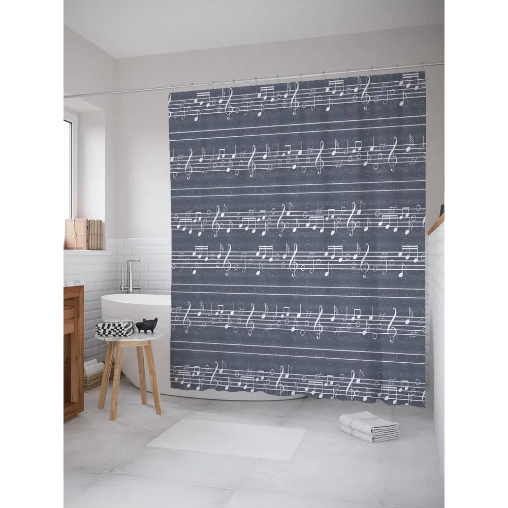 Фото Шторка для ванной комнаты JoyArty sc_20896 200x180см цвет серый серебристый Фото Шторка для ванной комнаты JoyArty sc_20896 200x180см цвет серый серебристый