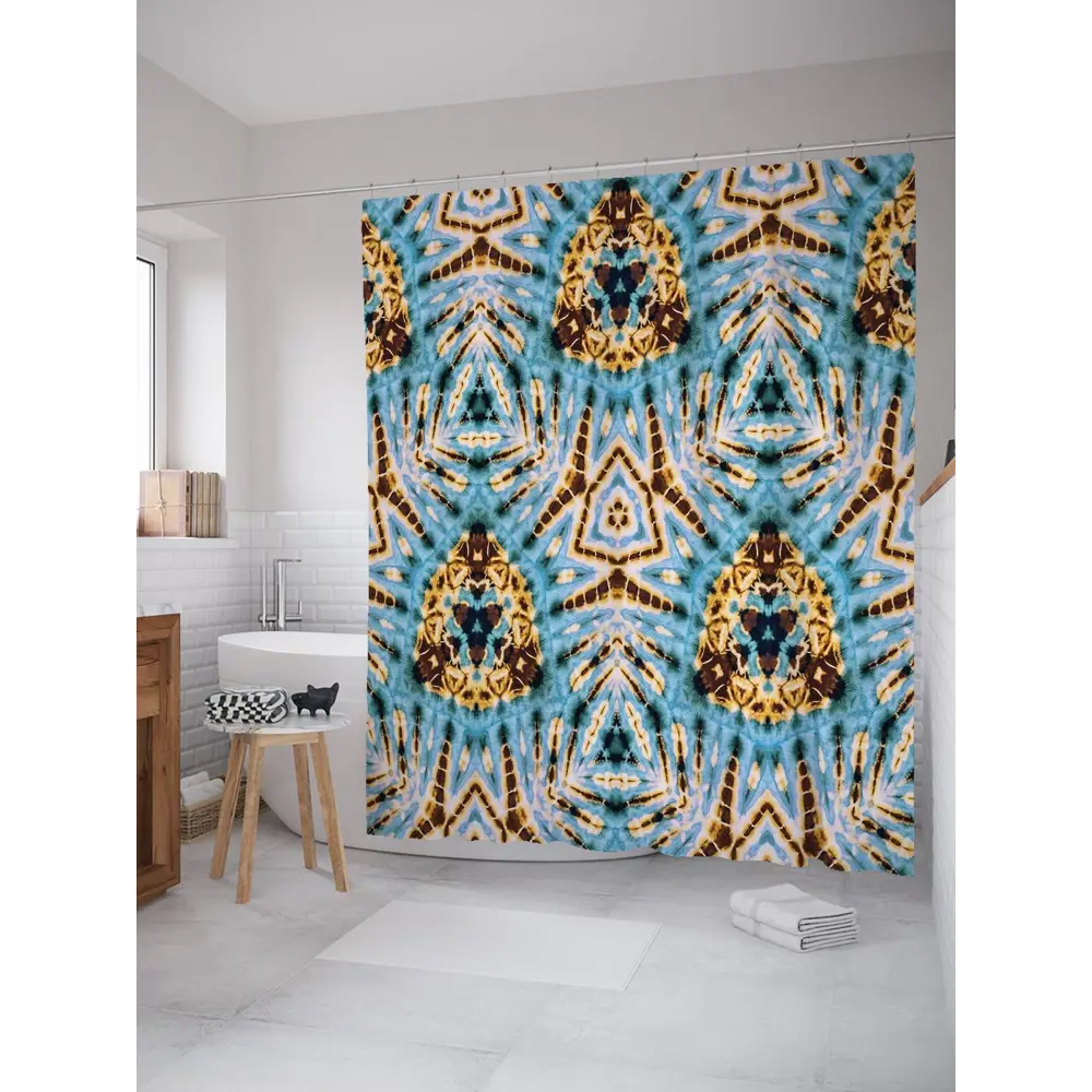 Фото Шторка для ванной комнаты JoyArty sc_20347 200x180см цвет синий Фото Шторка для ванной комнаты JoyArty sc_20347 200x180см цвет синий