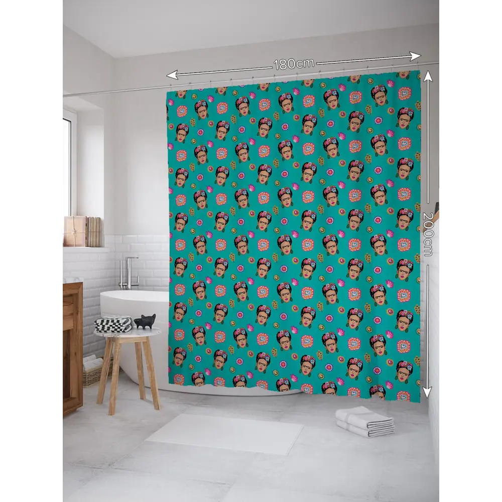 Фото Шторка для ванной комнаты JoyArty sc_386883 200x180см цвет синий