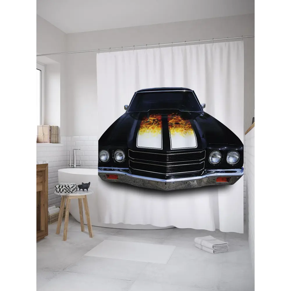 Фото Шторка для ванной комнаты JoyArty sc_27902 200x180см цвет синий