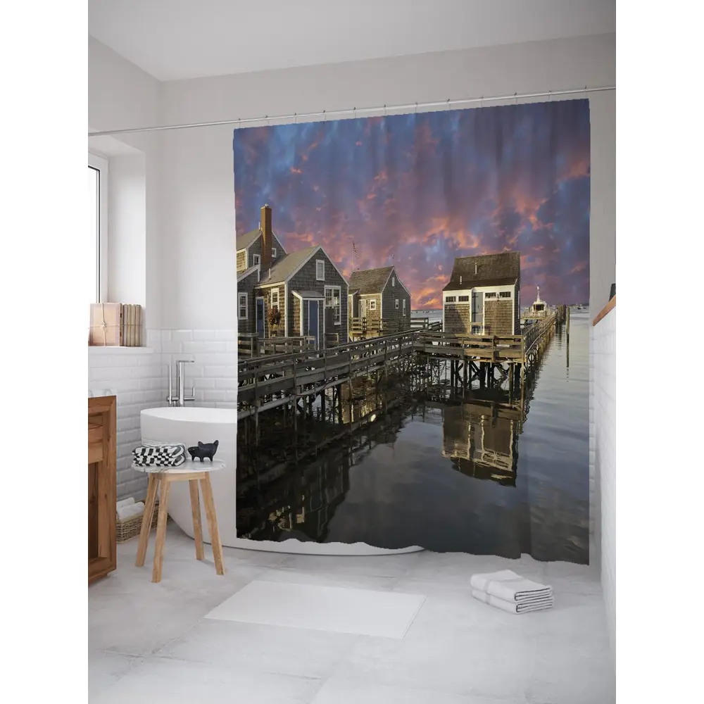 Фото Шторка для ванной комнаты JoyArty sc_36779 200x180см цвет серый серебристый Фото Шторка для ванной комнаты JoyArty sc_36779 200x180см цвет серый серебристый