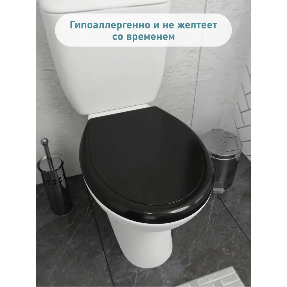Фото 5 Крышка для унитаза Fora FOR-LID60 45x36.6см черная Фото 5 Крышка для унитаза Fora FOR-LID60 45x36.6см черная
