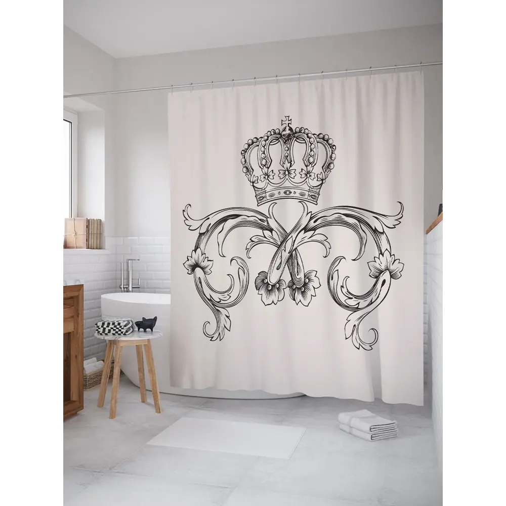 Фото Шторка для ванной комнаты JoyArty sc_9476 200x180см цвет серый серебристый Фото Шторка для ванной комнаты JoyArty sc_9476 200x180см цвет серый серебристый