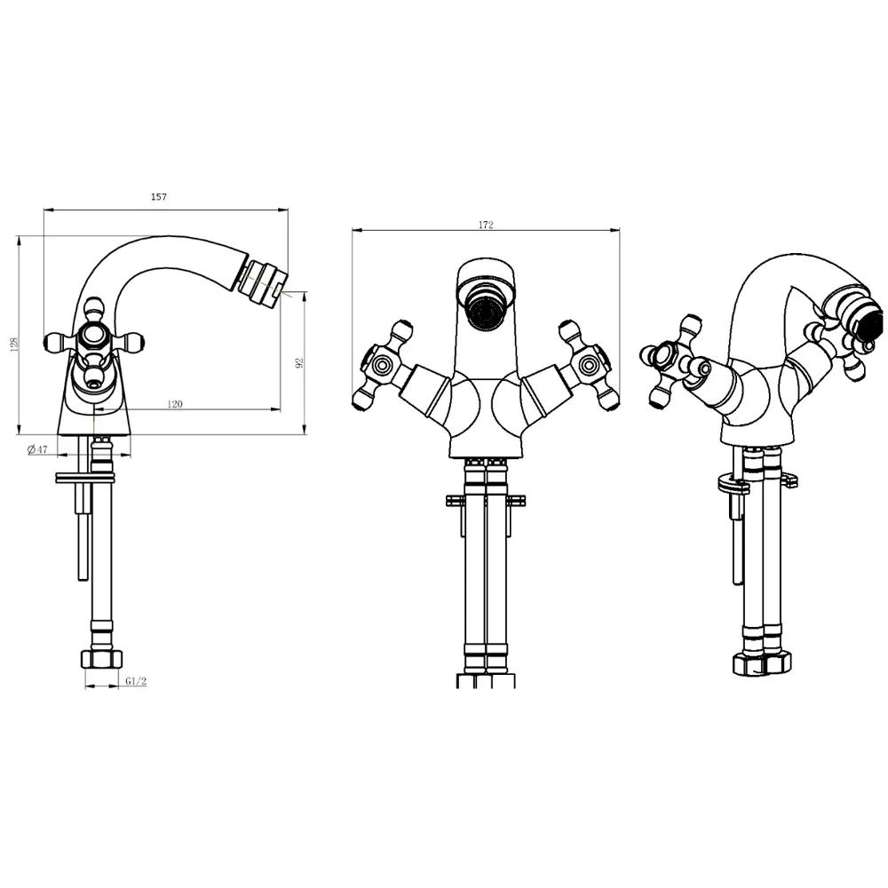 Фото 2 Смеситель для биде Boheme Flora 276-FL двухвентильный цвет хром Фото 2 Смеситель для биде Boheme Flora 276-FL двухвентильный цвет хром