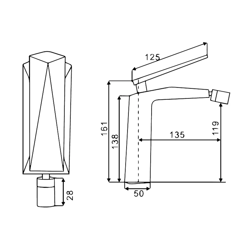 Фото 2 Смеситель для биде Boheme Venturo 376 однорычажный цвет хром Фото 2 Смеситель для биде Boheme Venturo 376 однорычажный цвет хром