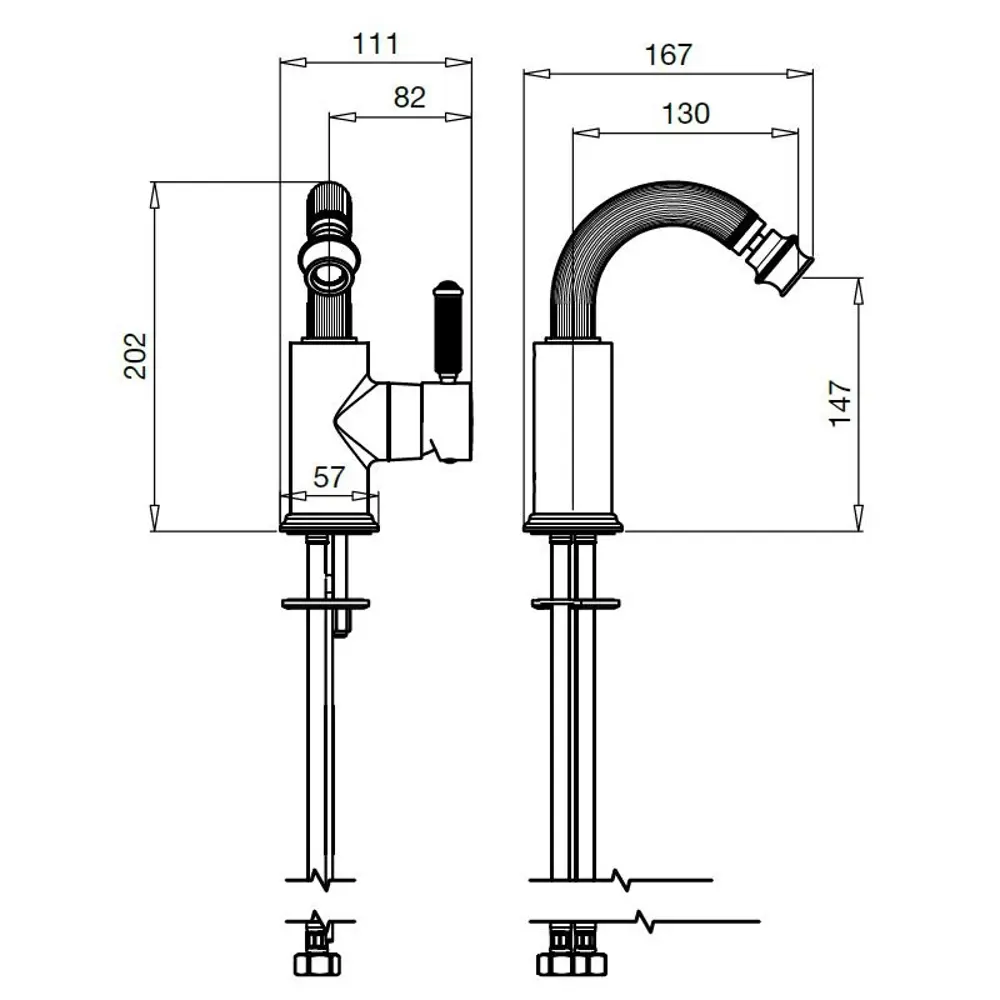 Фото 2 Смеситель для биде Cezares Olimp OLIMP-BSM2-01-L однорычажный цвет хром Фото 2 Смеситель для биде Cezares Olimp OLIMP-BSM2-01-L однорычажный цвет хром