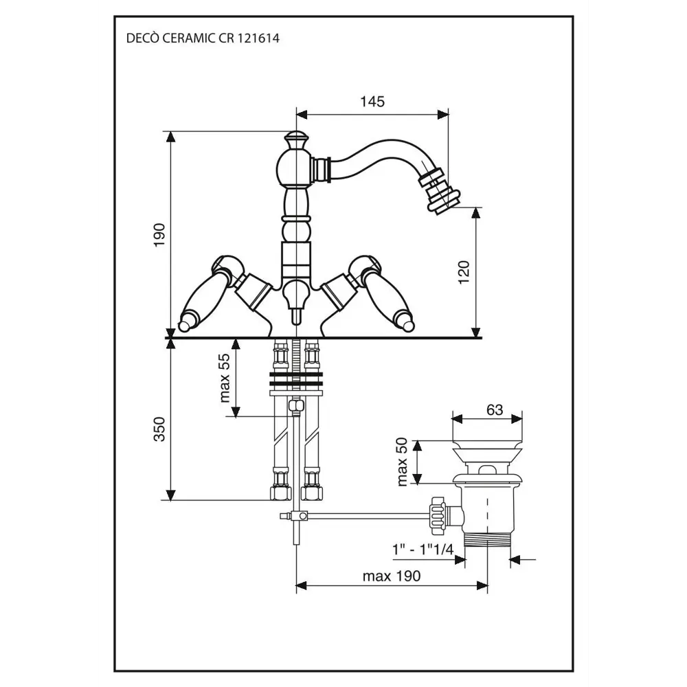 Фото 2 Смеситель для биде Emmevi Deco Ceramic 121614OR двухвентильный цвет золото Фото 2 Смеситель для биде Emmevi Deco Ceramic 121614OR двухвентильный цвет золото