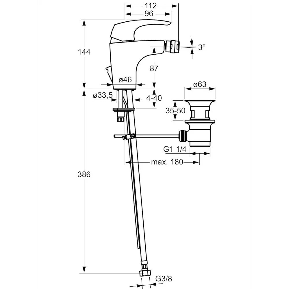 Фото 2 Смеситель для биде Hansa Disc 01023274 однорычажный цвет хром Фото 2 Смеситель для биде Hansa Disc 01023274 однорычажный цвет хром