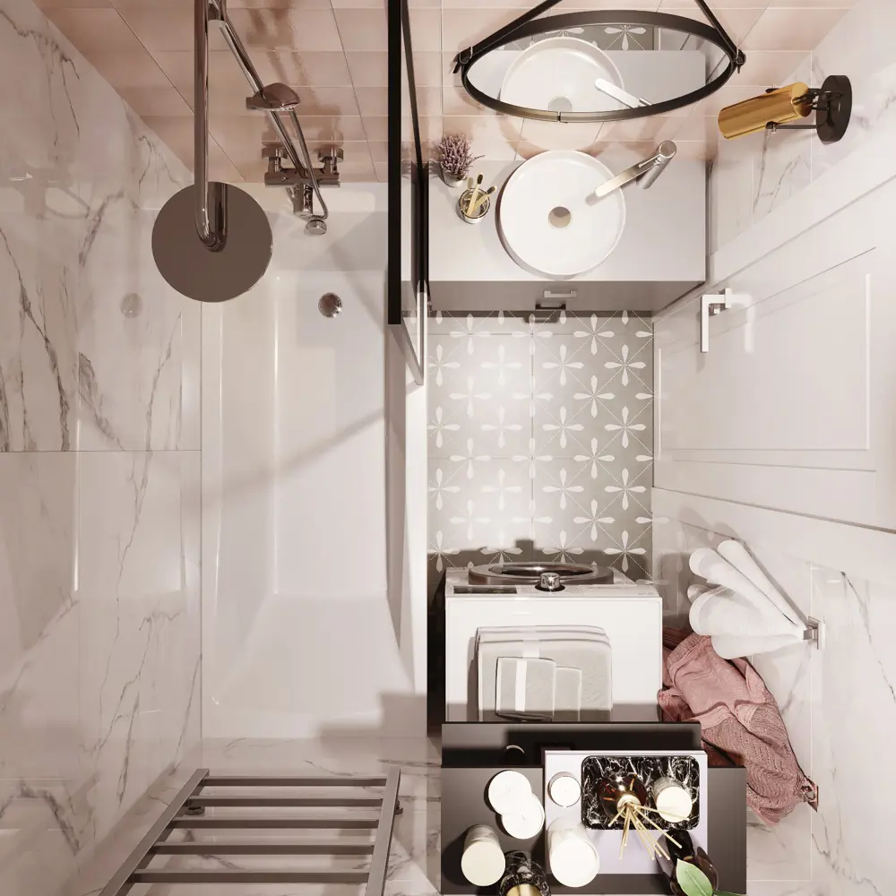 Фото 4 Прямоугольная ванна Lavinia Boho One S3-3701007P литьевой акрил 170x70 см, с металлическим каркасом, подголовником и хромотерапией