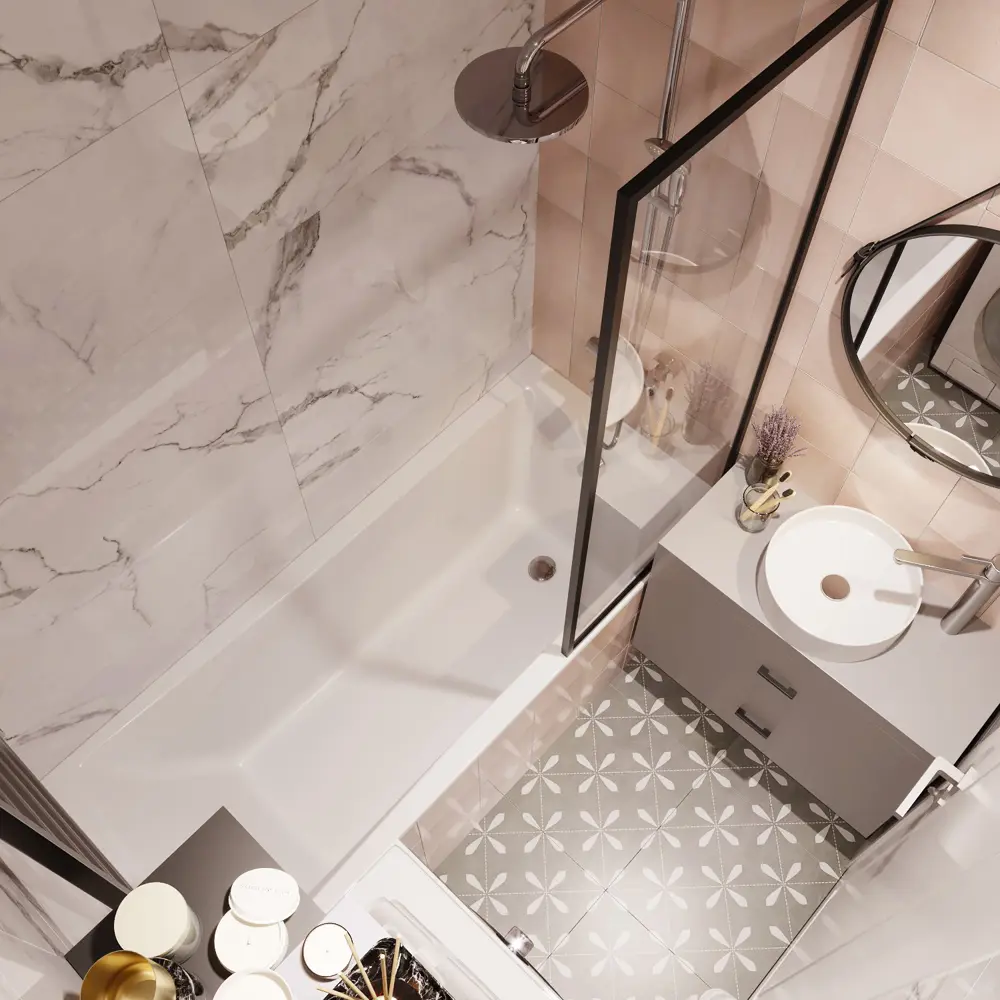 Фото 5 Прямоугольная ванна Lavinia Boho One S3-3701007P литьевой акрил 170x70 см, с металлическим каркасом, подголовником и хромотерапией