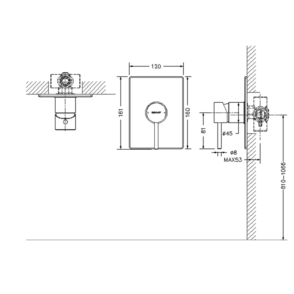 Фото 3 Смеситель для душа Bravat Arc F860CP-SET Фото 3 Смеситель для душа Bravat Arc F860CP-SET
