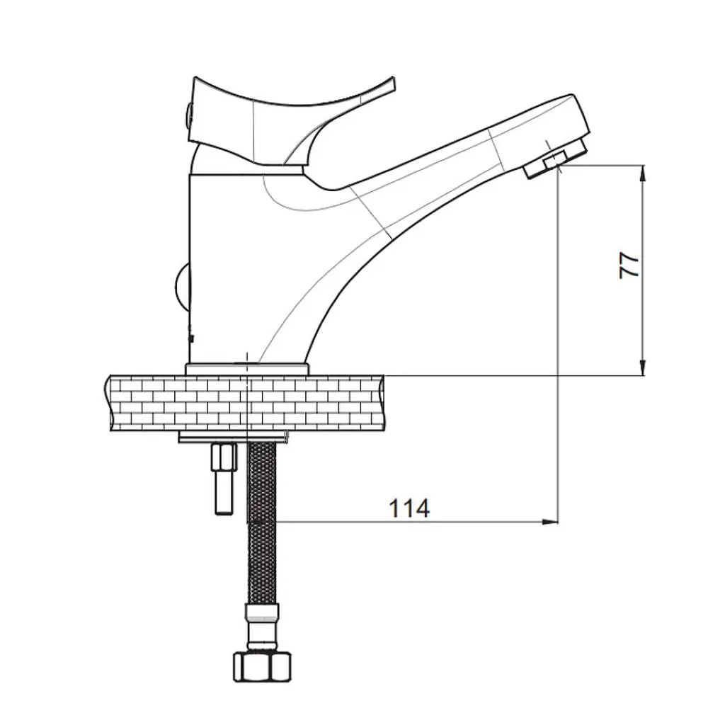 Фото 5 Смеситель для раковины Florus MLB170 однорычажный цвет хром