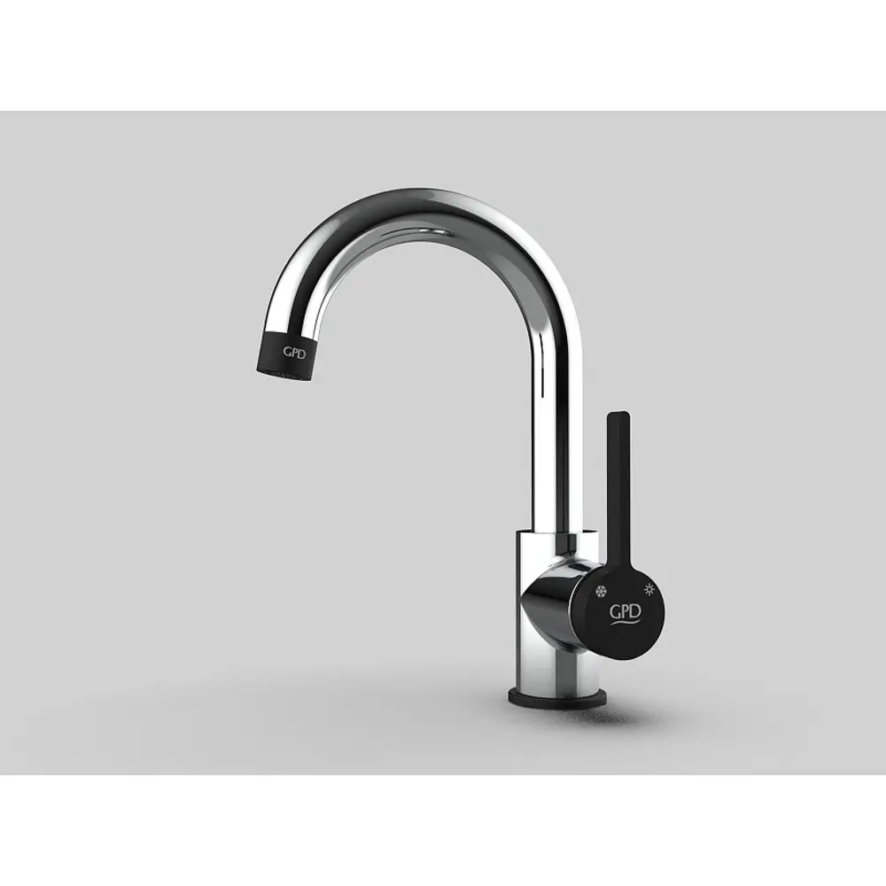 Фото 2 Смеситель для раковины Gildo Colored MTL165-K-S однорычажный цвет черный Фото 2 Смеситель для раковины Gildo Colored MTL165-K-S однорычажный цвет черный