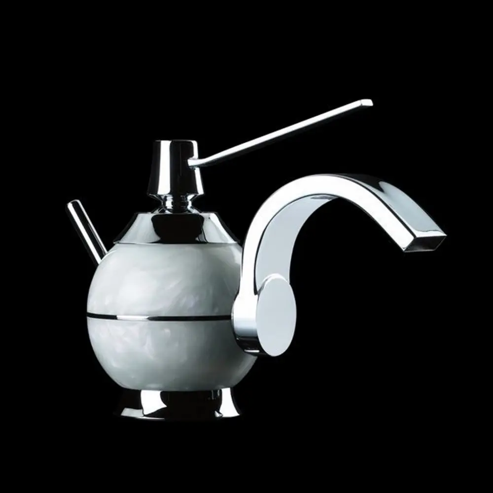 Фото 2 Смеситель для раковины Mariner Perle 7250-202 однорычажный цвет белый