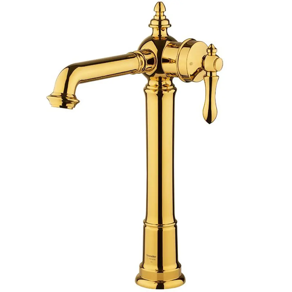 Фото Смеситель для раковины Bizans 0230306 однорычажный цвет золото Фото Смеситель для раковины Bizans 0230306 однорычажный цвет золото