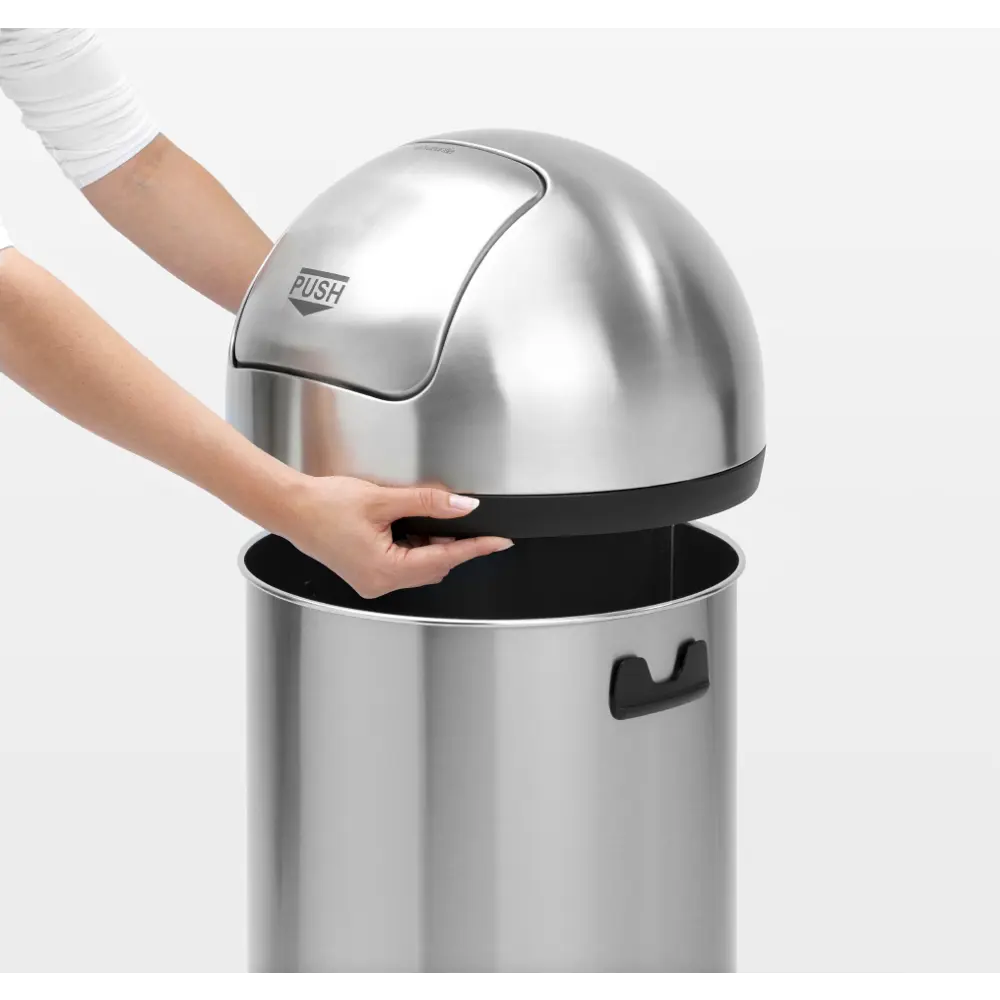 Фото 3 Ведро для мусора Brabantia Push Bin 484520 60л цвет сталь