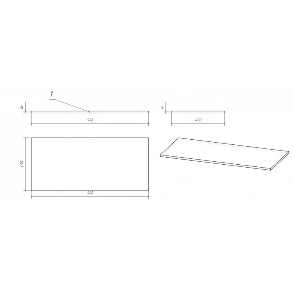 Фото 7 Столешница Cersanit Moduo SB-BL-MOD100 100 100x45см дуб Фото 7 Столешница Cersanit Moduo SB-BL-MOD100 100 100x45см дуб