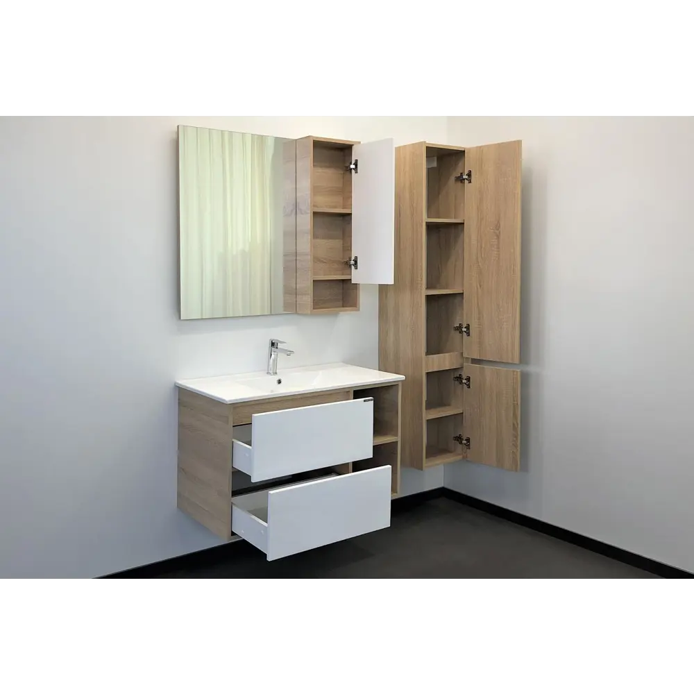 Фото 4 Тумба Comforty Гамбург-90 дуб сонома, с раковиной Фото 4 Тумба Comforty Гамбург-90 дуб сонома, с раковиной