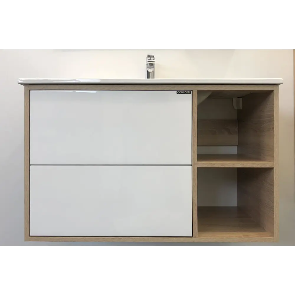 Фото 5 Тумба Comforty Гамбург-90 дуб сонома, с раковиной Фото 5 Тумба Comforty Гамбург-90 дуб сонома, с раковиной