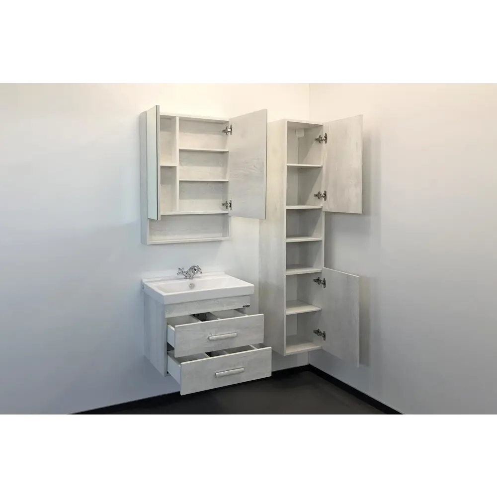 Фото 4 Тумба Comforty Никосия-60П дуб белый, с раковиной Фото 4 Тумба Comforty Никосия-60П дуб белый, с раковиной