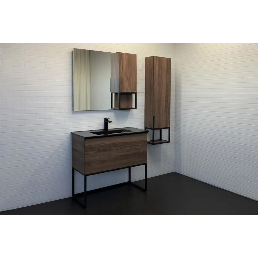 Фото 3 Тумба Comforty Равенна Лофт-90 дуб темно-коричневый, с раковиной Фото 3 Тумба Comforty Равенна Лофт-90 дуб темно-коричневый, с раковиной