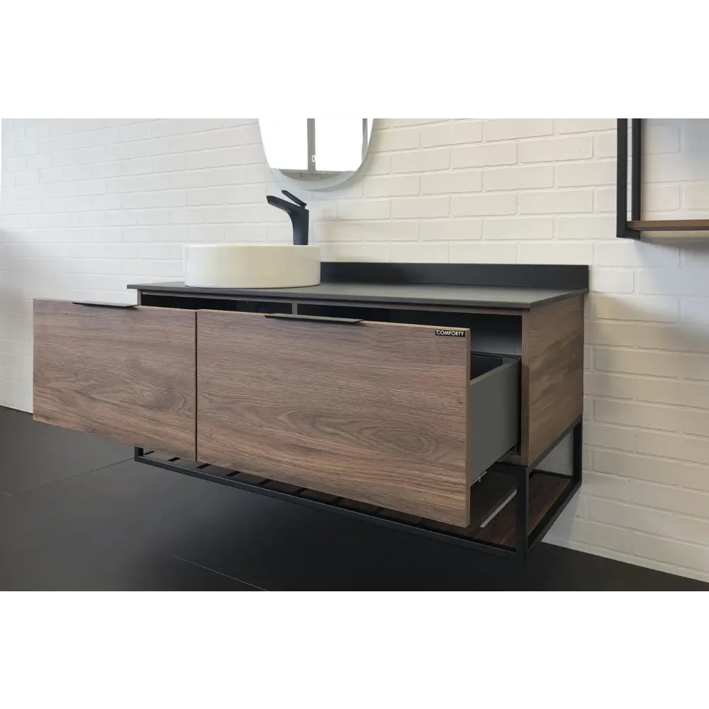 Фото 5 Тумба Comforty Порто-120-1 дуб темно-коричневый, с раковиной Фото 5 Тумба Comforty Порто-120-1 дуб темно-коричневый, с раковиной