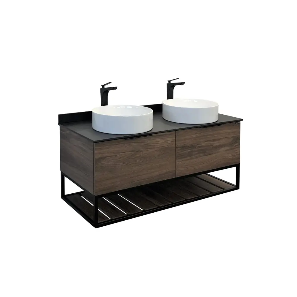 Фото Тумба Comforty Порто-120-2 дуб темно-коричневый, с раковиной Фото Тумба Comforty Порто-120-2 дуб темно-коричневый, с раковиной
