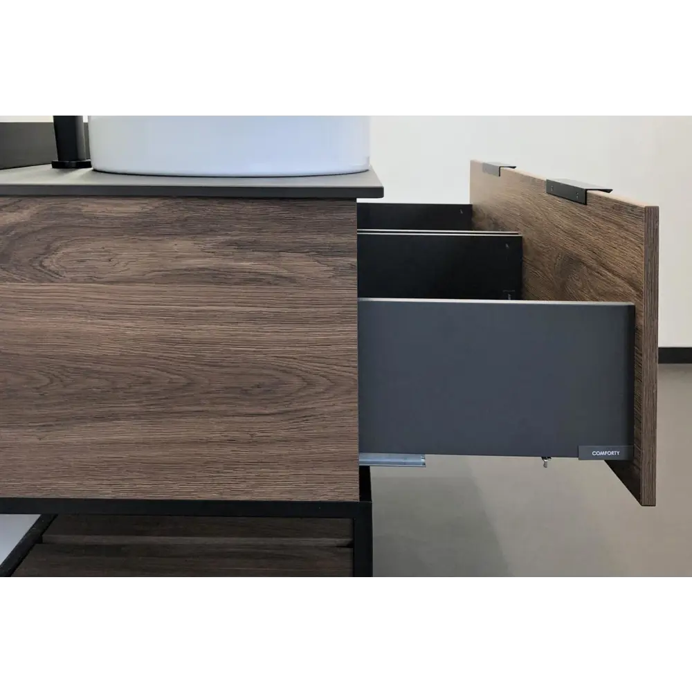 Фото 6 Тумба Comforty Порто-120-2 дуб темно-коричневый, с раковиной Фото 6 Тумба Comforty Порто-120-2 дуб темно-коричневый, с раковиной