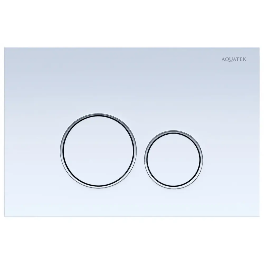 Фото 2 Панель смыва Aquatek KDI-0000015 белая с ободком хром Фото 2 Панель смыва Aquatek KDI-0000015 белая с ободком хром