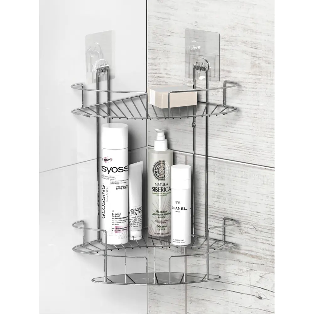 Фото 7 Полка для ванной комнаты двойная Balcony FORA FOR-DIM102 Фото 7 Полка для ванной комнаты двойная Balcony FORA FOR-DIM102