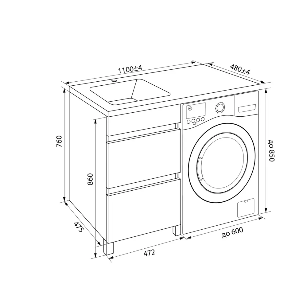 Фото Тумба под раковину Iddis OPH11LBi95K 47.20см, с раковиной Фото Тумба под раковину Iddis OPH11LBi95K 47.20см, с раковиной