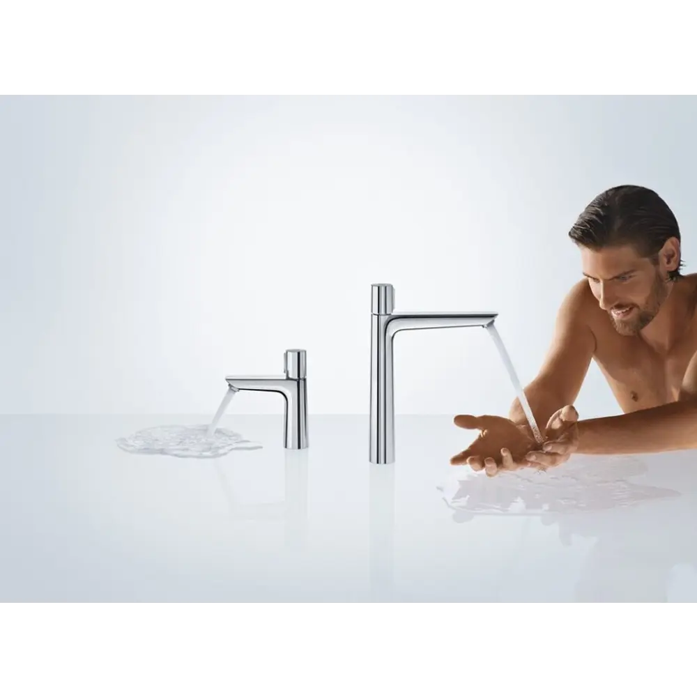 Фото 2 Смеситель для раковины Hansgrohe Talis Select E 71750000 нажимной цвет хром